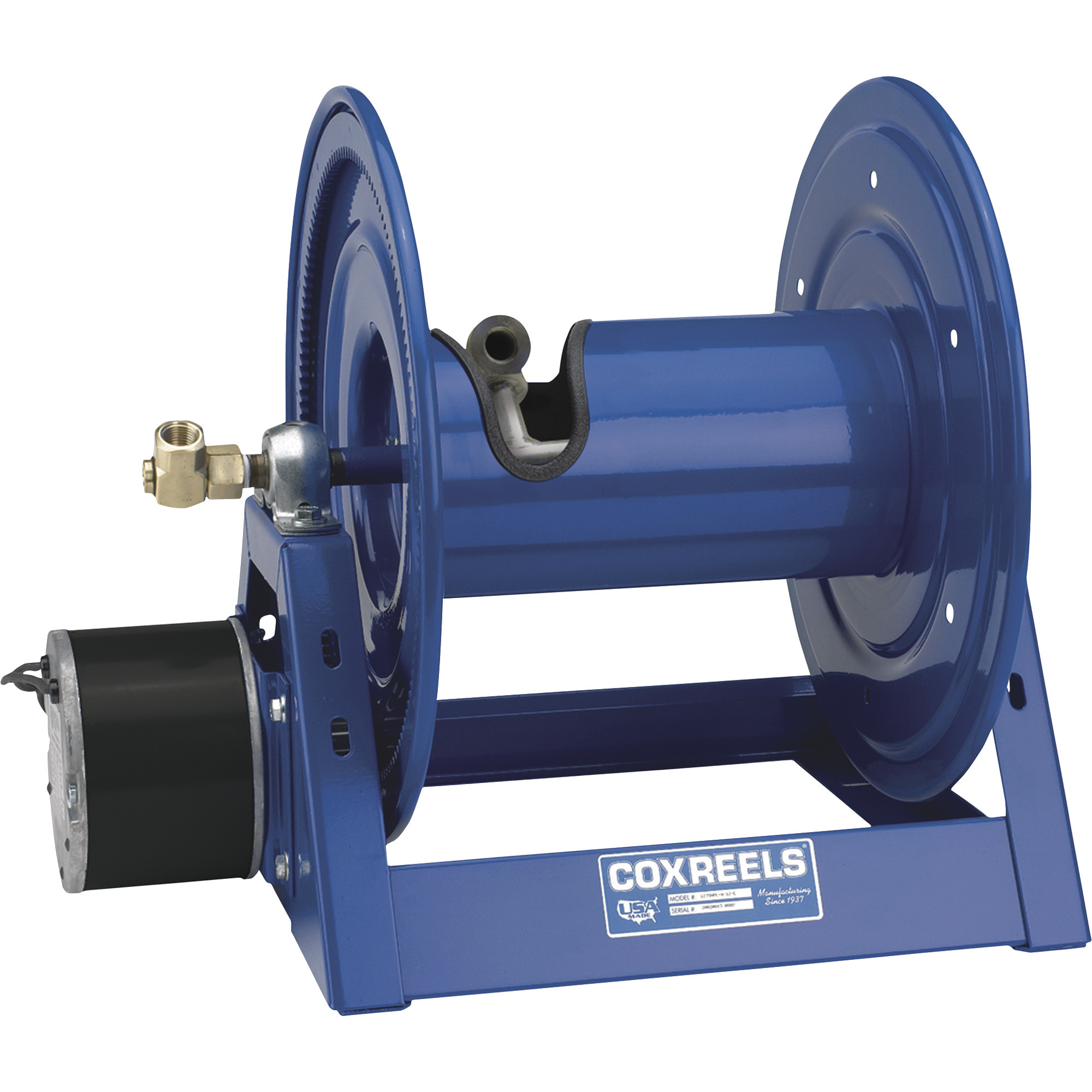 Coxreels Competitor Series Motorized Reel, Holds 1/2in. x 325ft. Hose, Max. 3000 PSI, Model# 1125-4-325-E